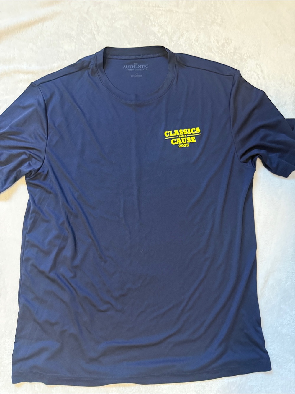 Classics for a Cause 2023 Navy Tee with Yellow Logo